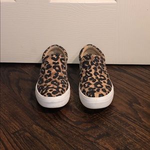 Steve madden cheetah print slip-on sneaker.